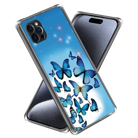 Deco iPhone 16 Pro skal - Blå Fjärilar