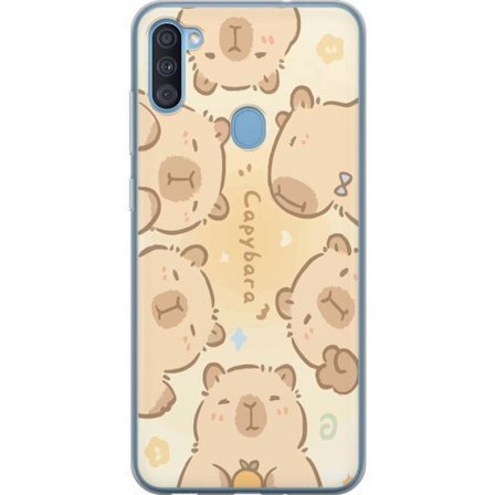 Kompatibelt Mobildeksel til Samsung Galaxy A11 Capybara Cuties Pastell Design søte kapibaraer i myke farger søt varm stil med sjarm og leken energi
