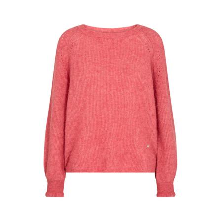 MOS Mosh Round-neck Knitwear , Roze , Dames , Maat: M Truis