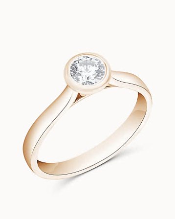Solitaire Ring Beatrice 18K Rose Gold Lab-Grown Diamond 0.50 Carat - Engagement Rings & Wedding Rings from Vanbruun