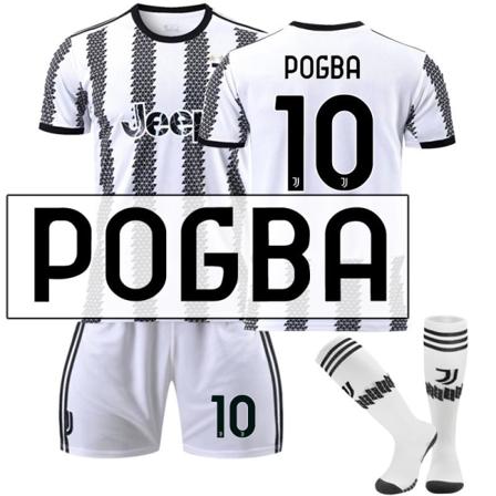 22-23 Uusi versio Juventus nro 7 Hovey nro 10 Pogba 22 Di Maria 10 Dybala Jalkapallopaita setti No. 10 Pogba with socks #26