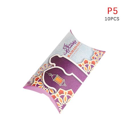 10 st EID Mubarak kudde form godis lådor Ramadan Kareem dekor 1