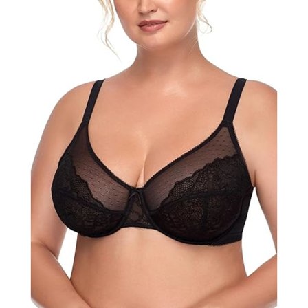 Minimizer BH'er til Kvinder Fuld Dækning Bøjle BH'er Plus Size Løftende Blonde BH til Tung Barm