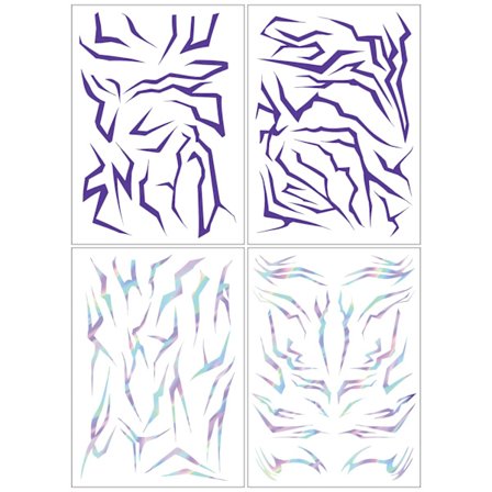 KPop Laser Glow Temporära Tatueringar: Vattentäta Klistermärken för Hela Kroppen för Cosplay, Festansiktsdekaler