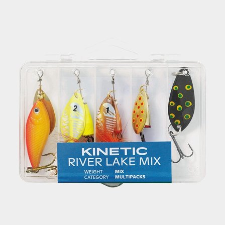 Kinetic fiskedrag River Lake mix 5 stk.