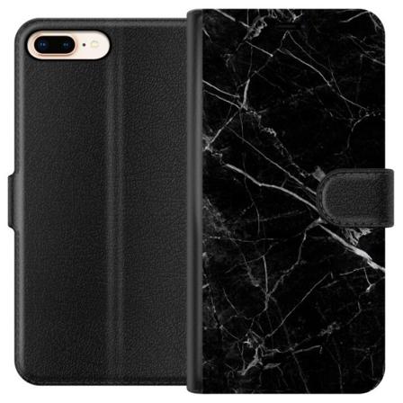 Apple iPhone 8 Plus Lommeboketui Svart Marmor