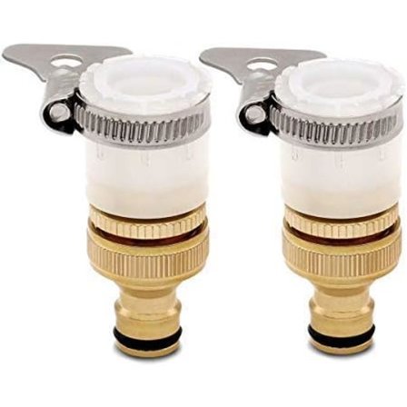 Universal Adapter for Badekar-kran til Hage-slange, 1/2 tommer og 3/4 tommer