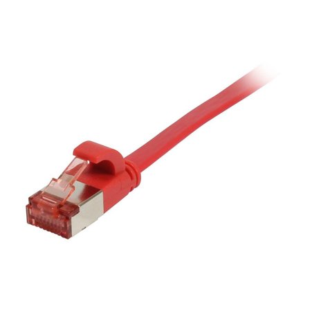 SYNERGY Patchkabel RJ45, CAT6 250Mhz, 3m rot, FTP(U/FTP), TPE(Superflex), Flach, Synergy 21,