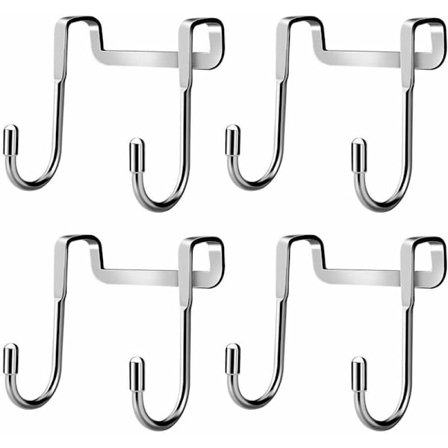 S-formet solid krog 4 stk./pakke 304 rustfrit stål S-formet krog kraftig S-krog stativkrog krog til ophængning