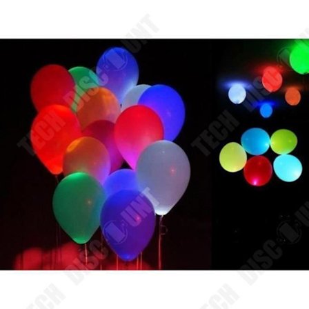 LED-ljusballonger - TD - Set med 30 - Flera färger - 30 cm - Festdekoration