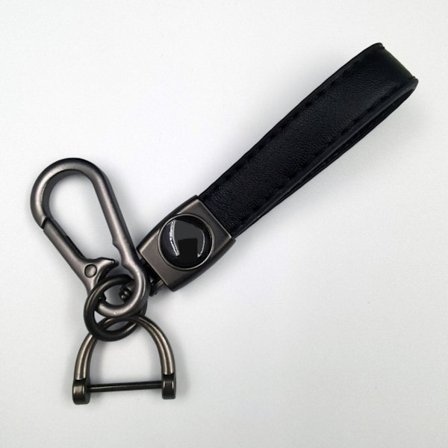 Personlig bilnøglering i metal med logo - Lædernøglering til mænd Uden logo sort lab No logo black lab