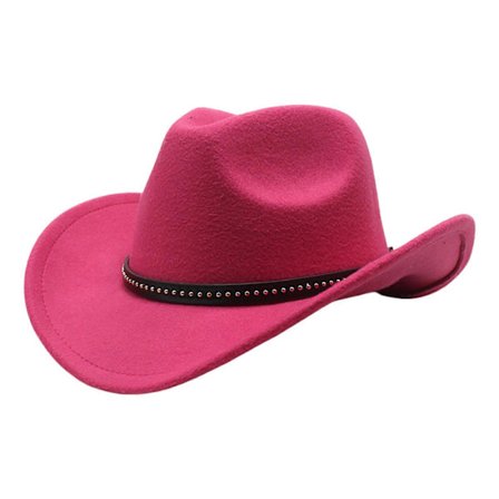Cowboyhatte Panama Hat Unikt Etnisk Bånd Bredskygget til Kvinder Mænd Fotorekvisitter Western til Mænd Kvinder Unisex Hovedbeklædning Rosarød