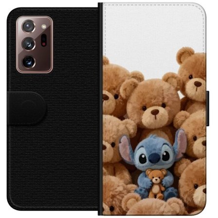 Kompatibel Tegnebogsetui til Samsung Samsung Galaxy Note20 Ultra Sød og sikker illustration med Stitch omgivet af bamser, der skaber en varm og legen