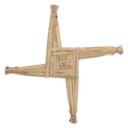 Irlandsk Kors - Håndvævet St. Brigids irsk halmkors til væg - Bordplade Religiøs Indgang Velsignelse Traditionelt Irland Arv Symbol [D]