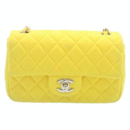 Chanel Vintage Pre-owned Flap Tas , Geel , Dames , Maat: ONE Size Vintage Tassen