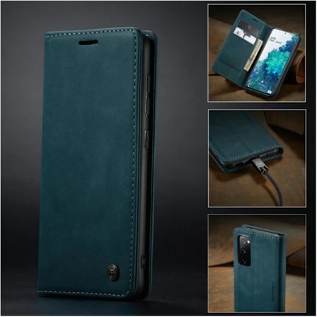 Läderfodral Caseme 0013 för Samsung S23 ultra grön