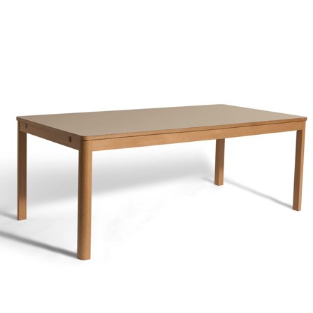 Holdbar Esstisch, 200/300x100cm, Beige, Ausziehbarer Küchentisch im modernen skandinavischen Stil, robuste und pflegeleichte Oberfläche.