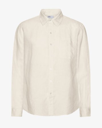 Linen Shirt - Ivory White - Male - XL