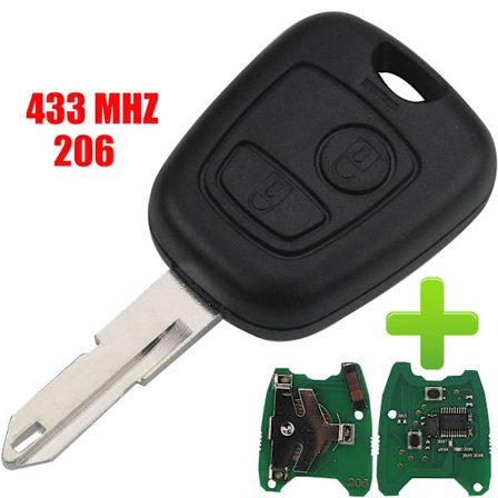 Fjernbetjening til bil 433mhz Id46 integreret chip til Peugeot 107 Citroen C1 C3 Toyota Aygo 2005 2006 2007 2008 2009-2014
