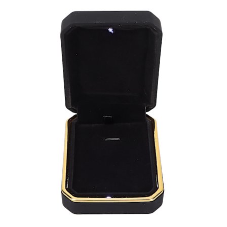 Vedhængsæske Unik Elegant Let at Rengøre Smykkeopbevaringsæske med Lys til Opbevaring af SmykkegaveSort