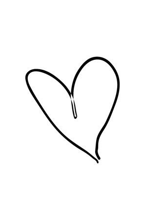 Venture Home - Juliste Heart - Musta - Julisteet - 30X40 - - Homeroom