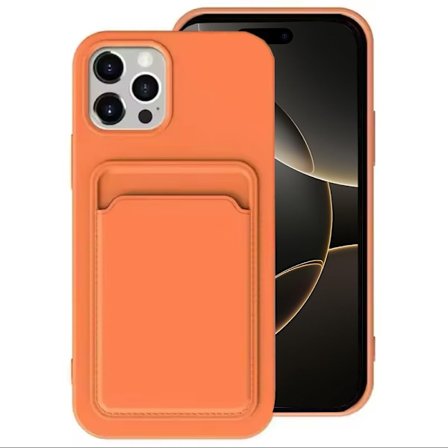 iPhone 16 Pro Max - Stilrent och Praktiskt Floveme Skal med Korthållare