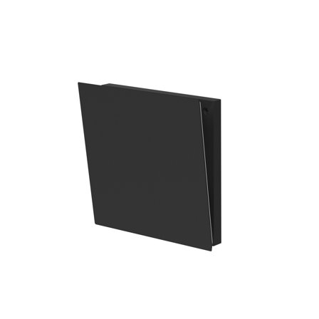 Fresh TL-DE Veggventil innvendig del, 160x160 mm, svart, Ventilasjon