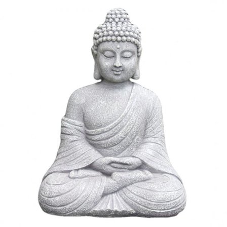 Trädgårdsdekoration Sittande Buddha Zen Utomhus Inomhus Staty Harts Dekor