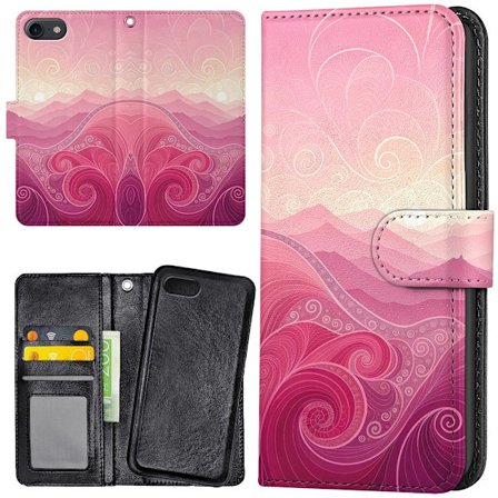 iPhone 16e - Plånboksfodral/Skal Pink Hills