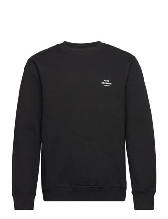 Standard Crew Logo Sweat Tops Sweat-shirts & Hoodies Sweat-shirts Black Mads Nørgaard