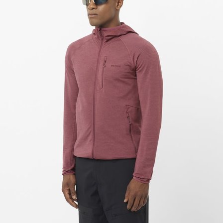 Salomon - Chaqueta intermedia con capucha para hombre Essential Lightwarm - Nocturne