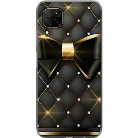 Huawei P40 Lite Genomskinligt Skal Gyllene Rosett
