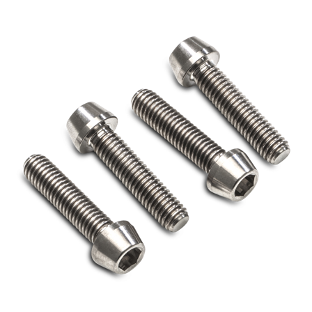 Kit Viti Serraggio Piede Forcella CNC Racing M6X25 (4 Pezzi) - Titanio - Ducati Scrambler Full Throttle 2015-2020