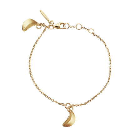 Drakenberg Sjölin Botanica armband med ett litet löv i guld Dam ONESIZE