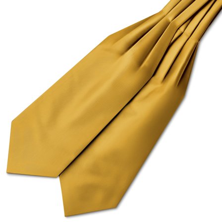 Cravate Ascot en satin brun doré pour hommes - Cravates Ascot