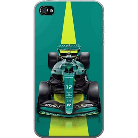 Yhteensopiva Puhelinkuori Apple Apple iPhone 4 Aston Martinin Formula 1 -auto vihreässä kilpailumuotoilussa, jossa on moderni studiosentuntma