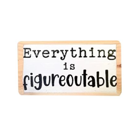 Rolig slogan Dekoration Skrivbord Träskylt F F