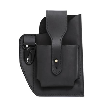 Män Bälte Telefonväska Läder Casual Midjeväska Pack Case Solid
