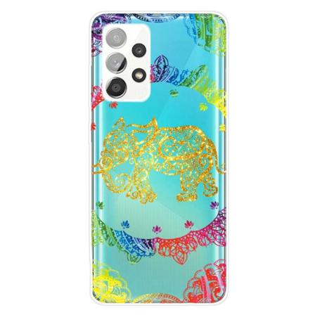 Deco Samsung Galaxy A53 5G skal - Mandala-Mönster Med Elefant multifärg