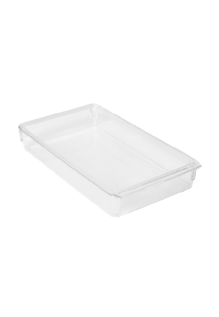 Åhléns Home Kylskåpsförvaring med lock låg 36x20,5 cm Köksförvaring Transparant ONESIZE