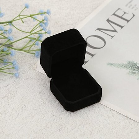 Øredobber Ring Box Smykker Vitrine SORT