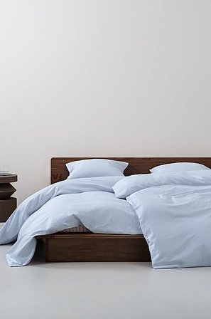 Jotex - Satin Påslakanset i Satin Enkelsäng Ekologisk Isblå ZACK - Köp Enkelsäng hos Jotex