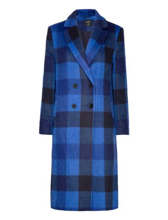 Coat Winona Check Outerwear Coats Winter Coats Sininen Lindex