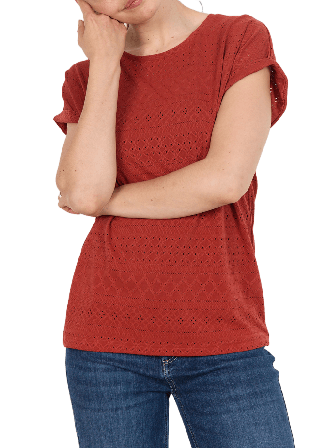 Soyaconcept Sc-Satine 2 T-Shirt T-shirts Dam Röd S