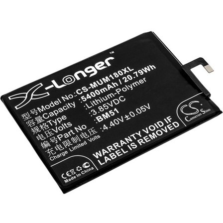 Batteri for SmartPhone, Mobil for Xiaomi Mi Max 3, Mi Max 3 Dual SIM TD-LTE og andre.