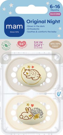 Mam Original Night narresmokk 6-16 måneder nøytral 2 stk