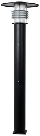 Westal Arnäs II Pullerter 10 W, 393 lm, 3000 K, 1250 mm Svart, sandblåst, Belysning