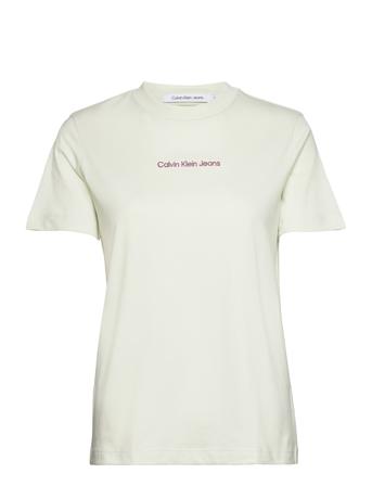 Institutional Straight Tee T-shirts & Tops Short-sleeved Grønn Calvin Klein Jeans*Betinget Tilbud