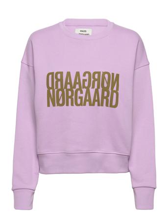 Organic Sweat Tilvina Sweat Sweat-shirt Tröja Lila Mads Nørgaard