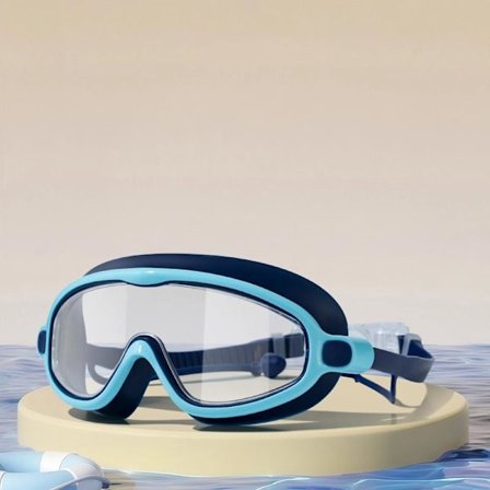 Svømmebriller til børn, stor ramme, antidug, vandtætte